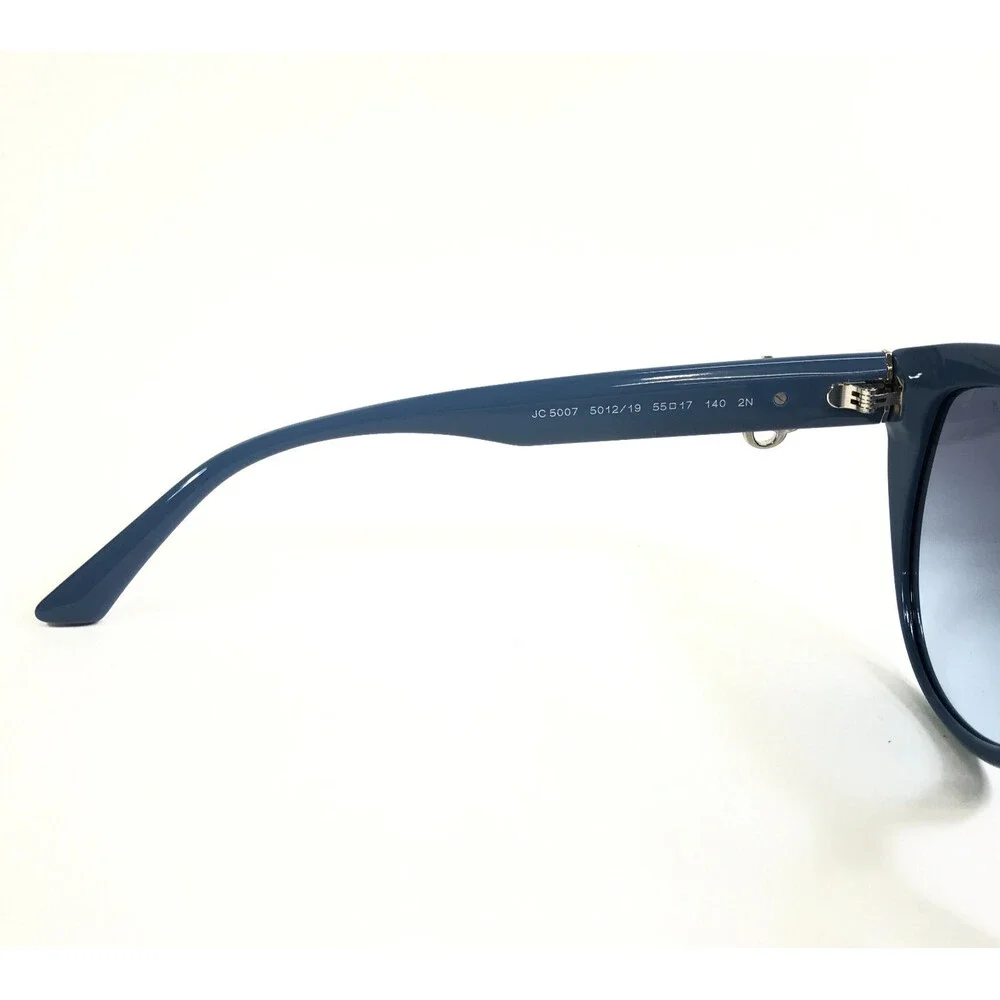 Jimmy Choo Sunglasses JC5007 5012/19 Shiny Blue Cat Eye w/ Blue Gradient Lenses